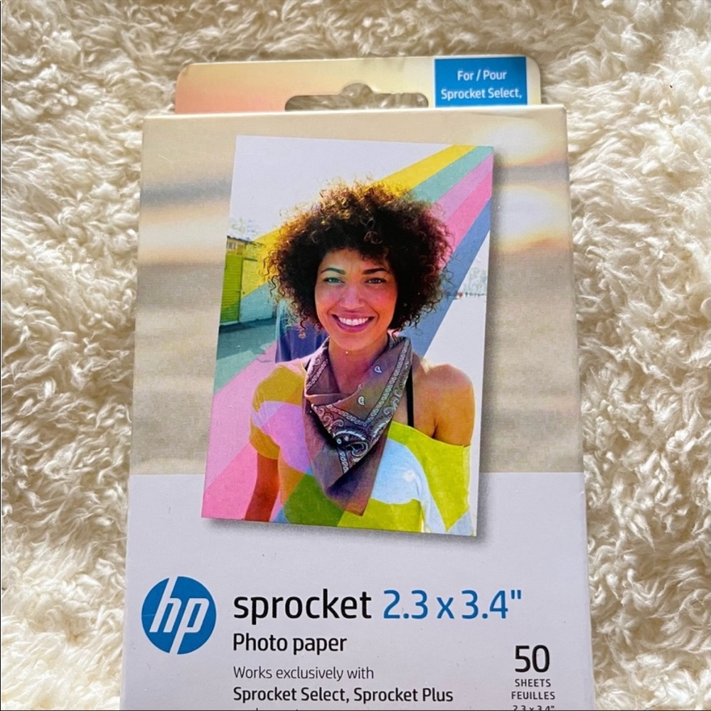 NEW HP Zink Photo Paper (50 Sheets) Sticky-Backed for Sprocket Printer